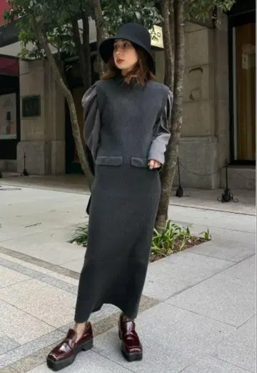 아메리 JACKET LIKE TIGHT KNIT DRESS