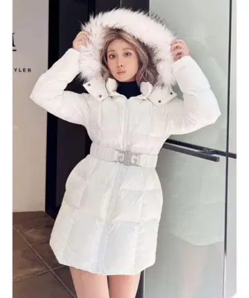 GYDA 롱 코트 화이트 다운 자켓