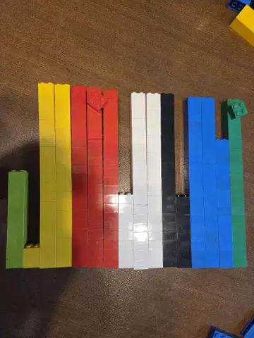 컬러풀 스트라이프 LEGO 블록 세트