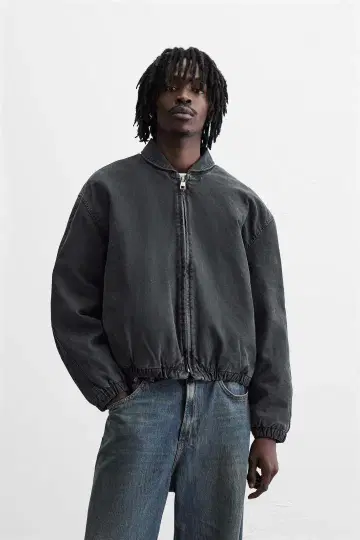 ZARA 데님 퀼팅 자켓