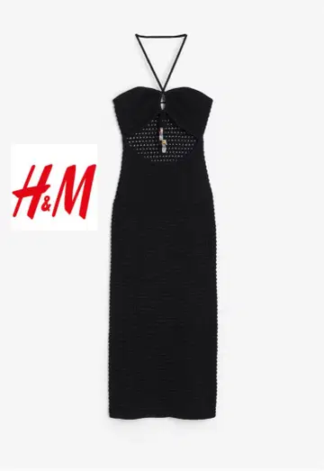 H&M 홀터넥 크로셰 라이크 원피스