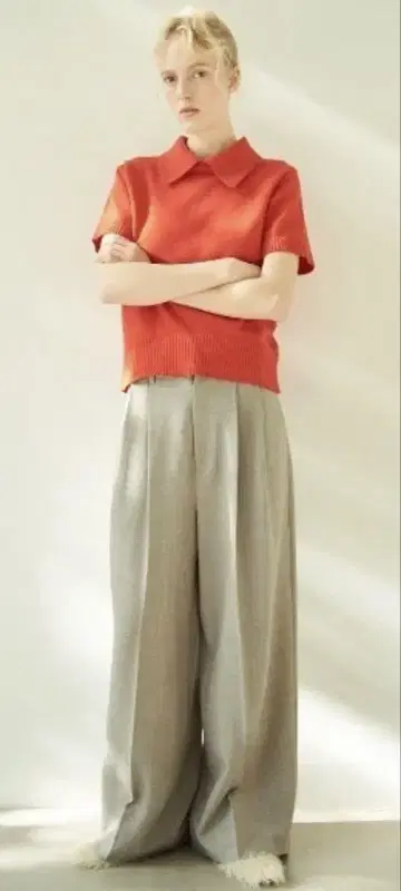 Mila Owen 드라이 터치 2 턱 와이드 팬츠