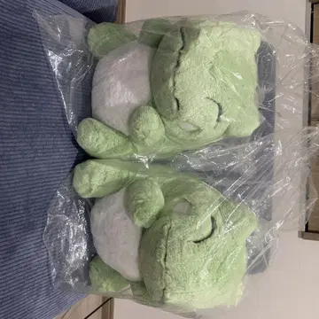 개구리 봉제 인형 2체 세트