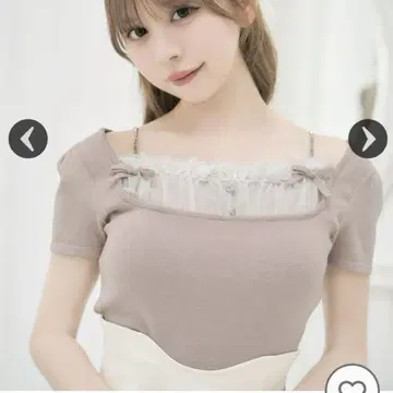 미셸 마카롱 레이스 리본 상의