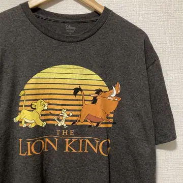 Disney 공식 라이온킹 T셔츠 L 스미 블랙 USA제 원단