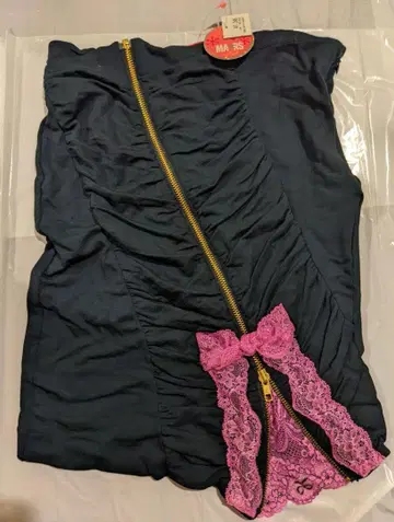 미사용 새상품 MARS 마즈 핑크 레이스 리본 달린 스커트