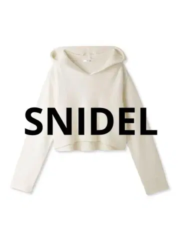 크롭 니트 후디 SNIDEL