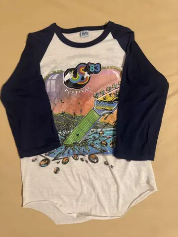 80s FESTIVAL Raglan T made in USA S