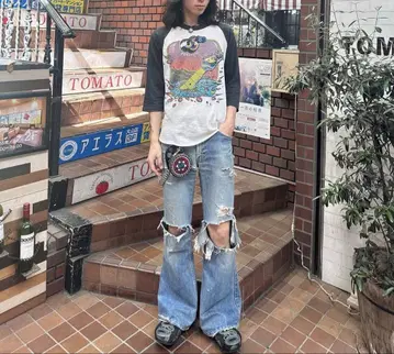 80s FESTIVAL 래글런 T셔츠 made in USA S