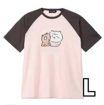 치이카와 (먼작귀) Chiikawa 베이비 래글런 T셔츠 다이지난다 핑크