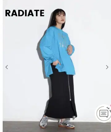 [ RADIATE ] 블랙 하이웨스트 지퍼 타이트 스커트