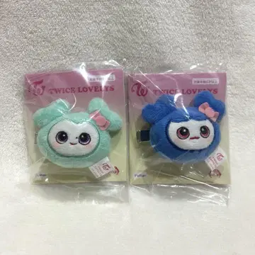 TWICE LOVELYS 봉제 인형 헤어핀 gigo 한정판 미나 쯔위