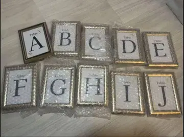 결혼식 테이블 넘버 페이퍼 아이템 알파벳 액자 세트 DIY