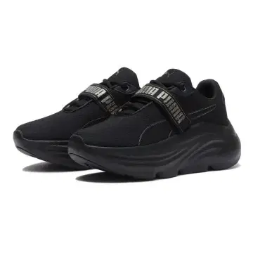새상품 PUMA 스니커즈 플라 우루 샤이니 통굽 스니커즈 블랙