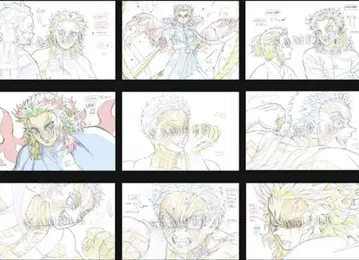 귀멸의 칼날 ufotable 카페 무한열차편 엽서 세트 C 아카자 렌고쿠