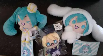 봉제 인형 마스코트 카가미네 렌 하츠네 미쿠 x 시나모롤 2종