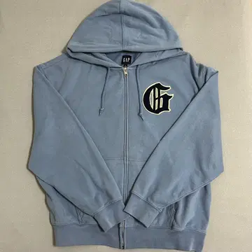 GAP 로고 집업 후드티 블루 L