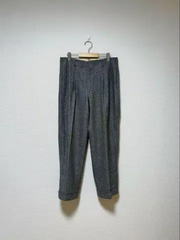 60s 멜란지 트위드 투 턱 와이드 슬랙스