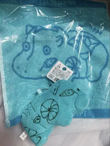 [ 익명 ] 고대 이집트전 공식 파랑 하마 2개 키체인 타월