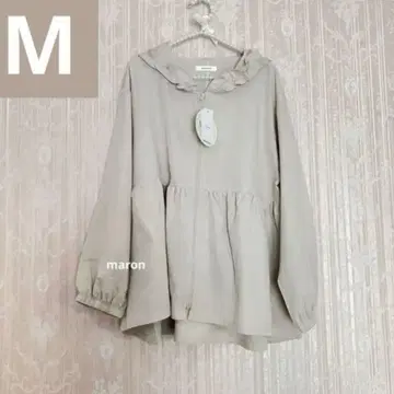 미사용 새상품 시마무라 nownow 페플럼 프릴 후드 후드티 아이보리 M