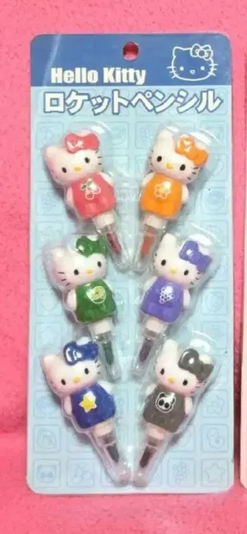 새상품 헬로키티 로켓 연필 HELLO KITTY 색연필