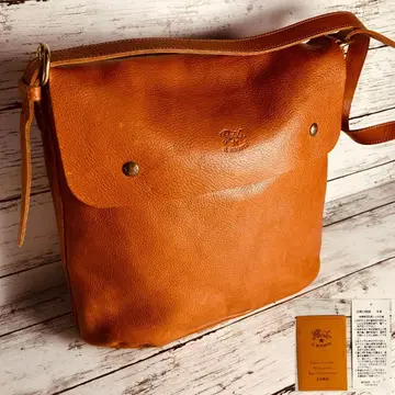 [ 레어 천연 가죽 ] ILBISONTE 숄더백 대용량 바이슨 각인