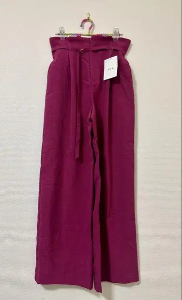 VIS 허리 리본 포함 와이드 팬츠 L