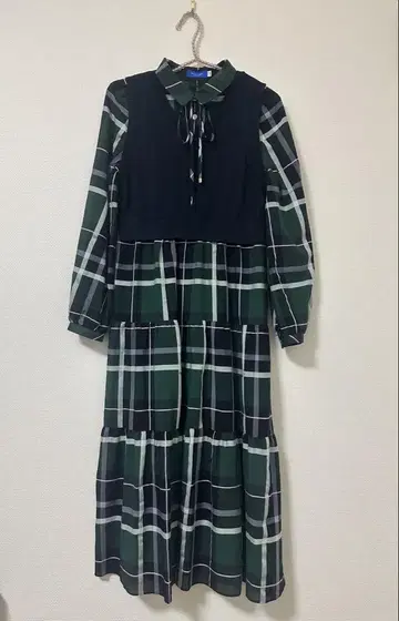 BLUE LABEL 체크 무늬 롱 원피스 M