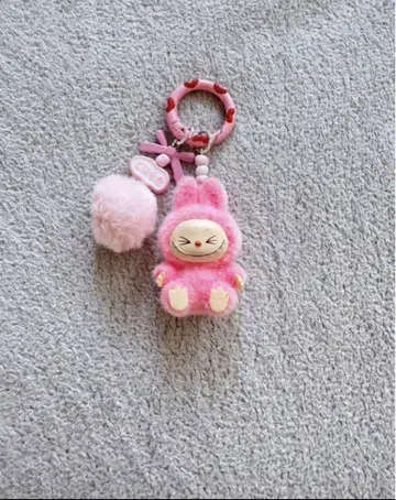 라부부 키링 (핑크) Labubu 키링 인기 귀여운