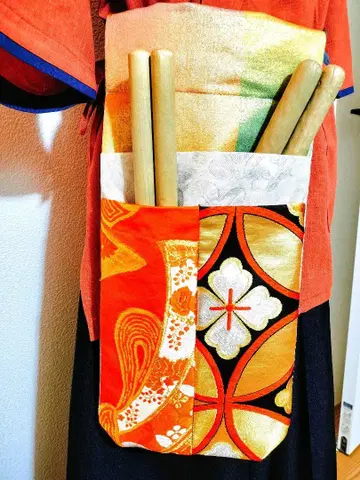 Handmade 와다이코 바치 주머니 허리 주머니