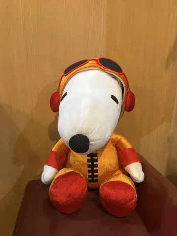 스누피 봉제 인형 오렌지