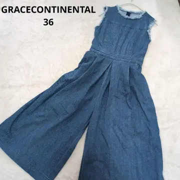 GRACECONTINENTAL 데님 살로펫 오버롤 올인