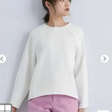 턱 슬리브 그린 라벨 자카드 풀오버 티셔츠 새상품