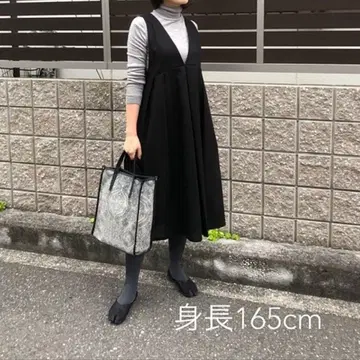 리누무 교토 싸개 버튼 원피스 블랙