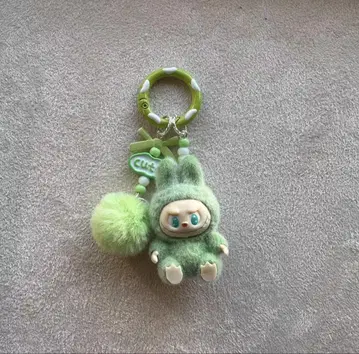 초인기, 귀여운 Labubu 미니 봉제 인형 키링 그린