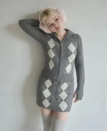 Argyle knit set up