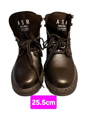 ASR ANSIRUI 블랙 컬러 하이컷 부츠 25.5cm