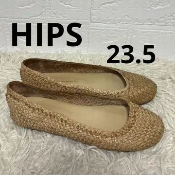 [새상품급] HIPS 뜨개질 가죽 플랫슈즈 가죽 23.5