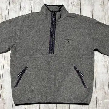 컨버스 올스타 맨투맨 오버 그레이 심플 하프 지퍼