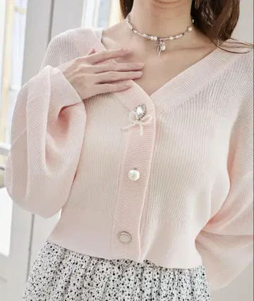 MAJESTIC LEGON 참 버튼 UV 컷 가디건 시어