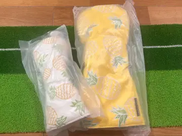 파인애플 자수 드라이버용 골프헤드커버 2개 세트