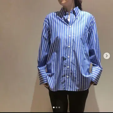 shinzone 스트라이프 셔츠 블루