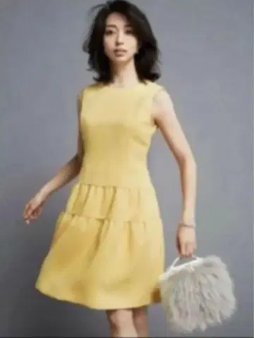 새상품급 폭시 티어드 원피스 스카이블루 40