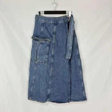 ZARA 자라 카고 랩스커트 롱 데님스커트