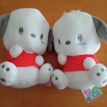 포차코 시무룩한 비 오는 날씨 BIG 봉제 인형 (빨간색 의류)