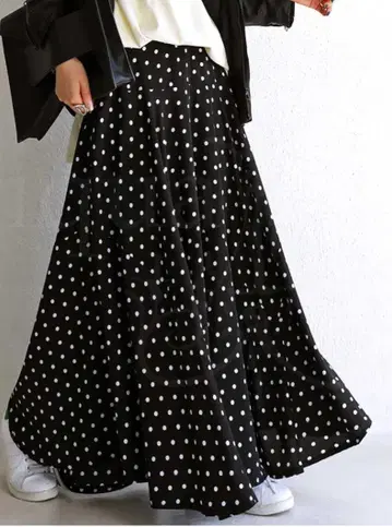 안티카 도트 롱 스커트