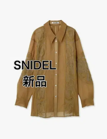새상품 당일 발송 시어 레이스 콤비 셔츠 SNIDEL 스나이델