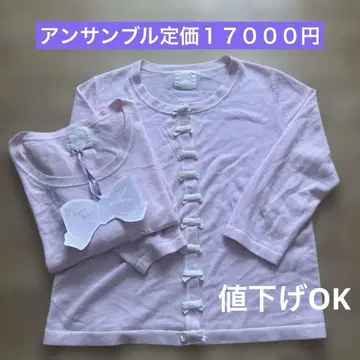 Oui, Ayano Ruban 앙상블 리본 7부 소매 사이즈 36