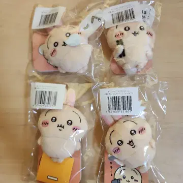 치이카와(먼작귀) 토끼 복권 E상 인형 배지 4종 세트