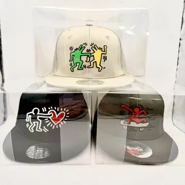 [ 미사용 새상품 ] Keith Haring 키스 해링 캡 3개 세트